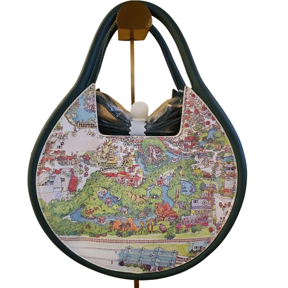 NWT! Disney Enchanted Map Crossbody Satchel - Picture 3 of 8
